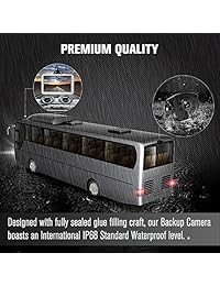 Cámara de copia de seguridad con kit de monitor para vehículos recreativos, camioneta, monitor estable ajustable de Super 9 pulgadas totalmente actualizado, cámara de visión trasera pequeña de 175 grados de visión amplia HD para autobuses, caravanas, quin