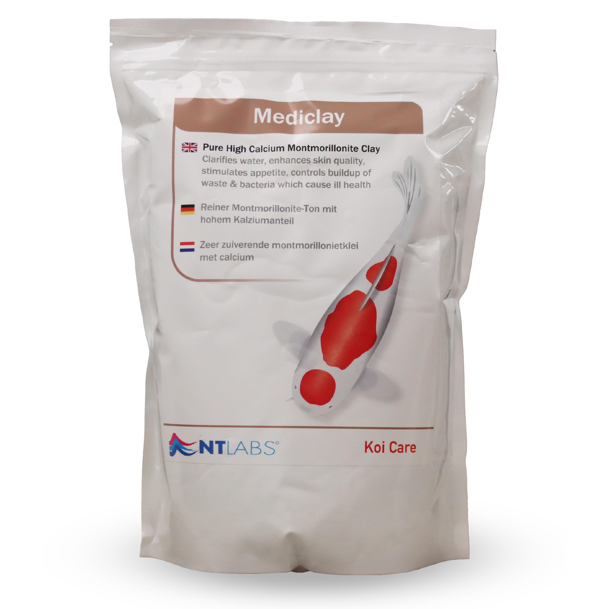 NT Labs Koi Care Mediclay 1.5kg, Clarifies pond water, enhances koi skin quality, stimulates fish appetite