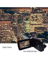 Cámara de video Videocámara VPotal 1080P Cámara Vlogging para YouTube, cámara digital, grabadora de 270 grados Rotación Flip Screen con visión nocturna por infrarrojos