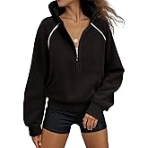 SHEWIN 2025 Women Half Zip Hoodies Fall Pullover Sweatshirt