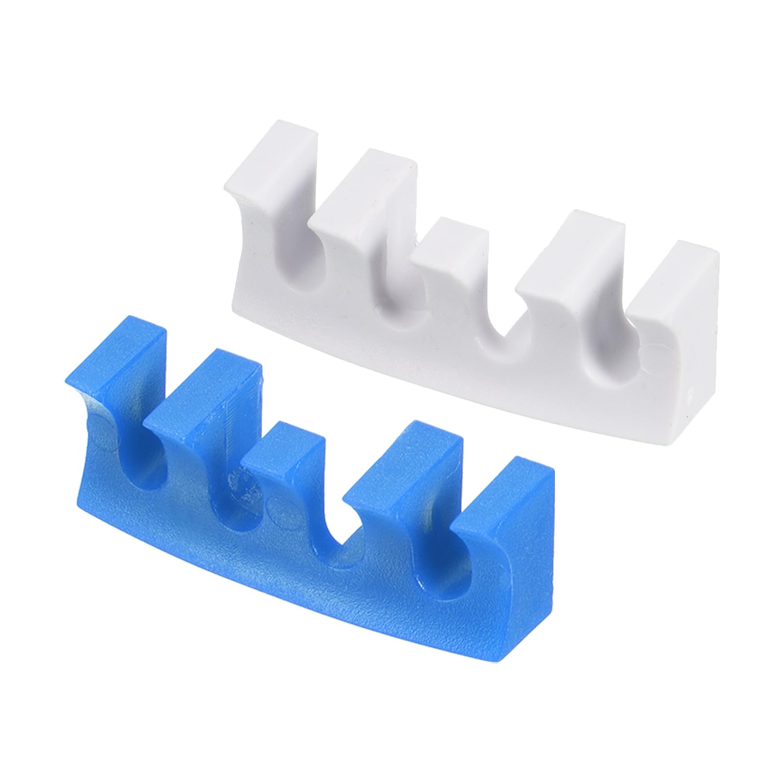 M METERXITY 2 Pack Badminton Stringing Racquet Load Spreader - Pressure Reducer Stringing Protector Threading Machine Adapter for Repair Fixing (Blue/White)