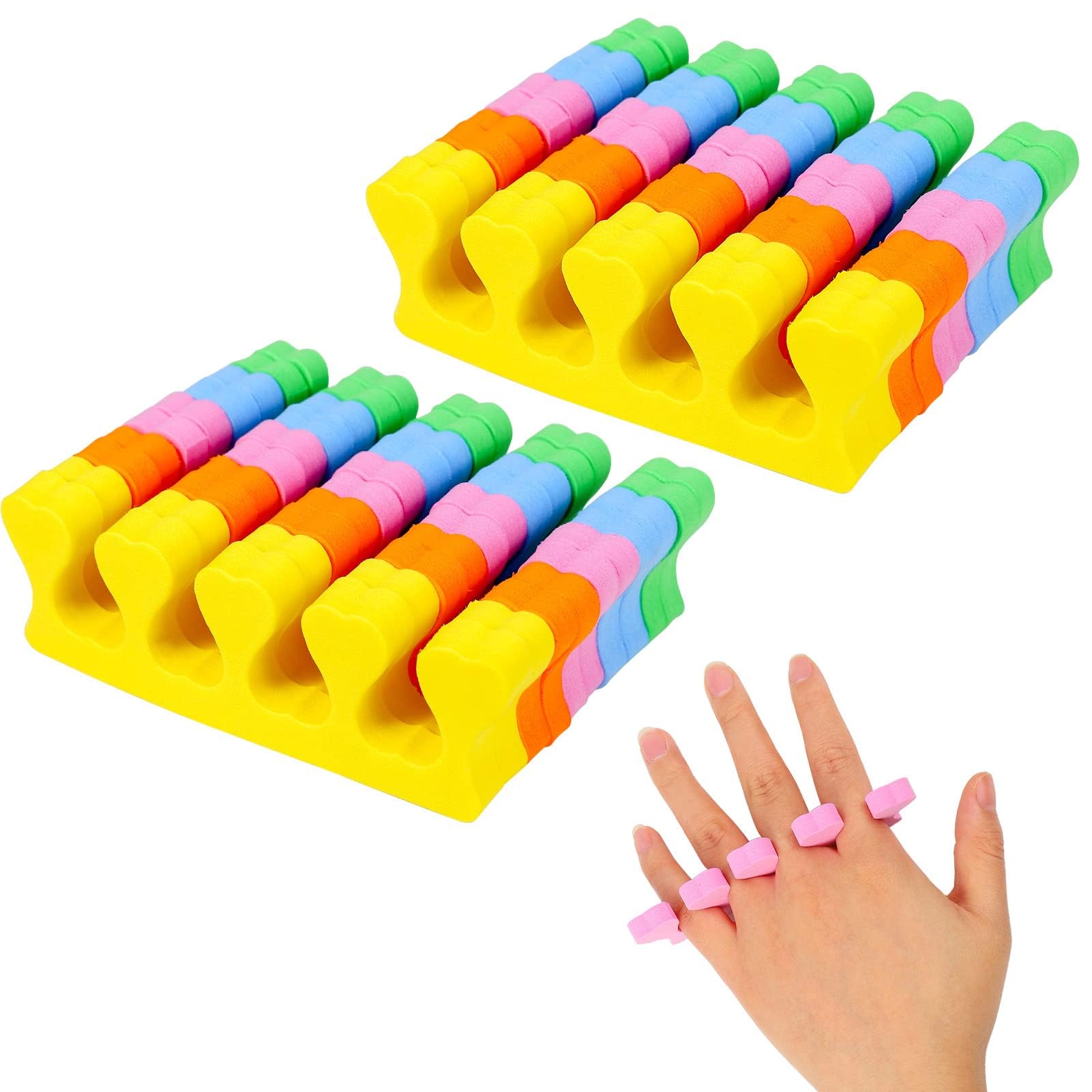 20 Pcs Foam Toe Finger Separator Toe Finger Dividers Disposable Soft Sponge Nail Toe Separator Divider Spacer for Pedicure Manicure Nail Art Accessories Tools