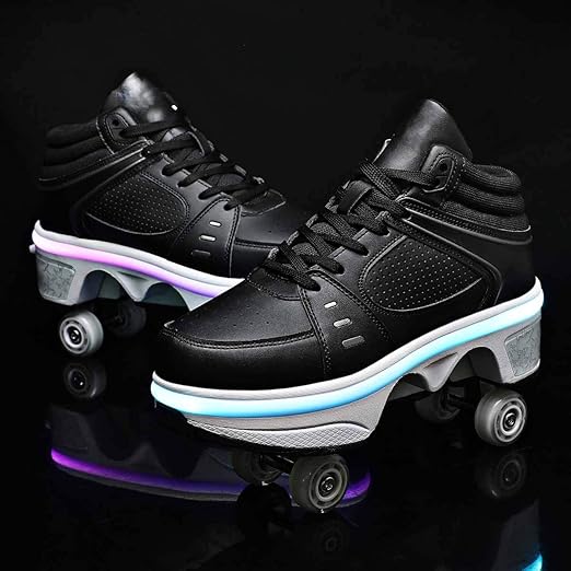 7 Colors LED Rechargeable Roller Skate Shoes Retractable