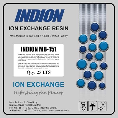Indion MB151 Mixed Bed DI Deionisation Resin 5 Litres 0 TDS Golden Beads