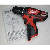 Milwaukee M12 12V 3/8-Inch Drill Driver (2407-20) (Bare Tool Only - Battery, Charger, and Accessories Not Included) (Limited 