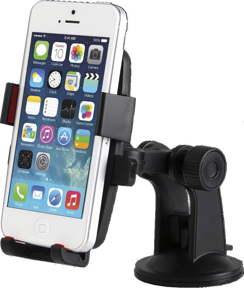 Simply PH001 Auto-Lock Universal Car Phone Holder Extra Strong Silicone Gel Suction Hold Device Securely Adjust to any angle Black