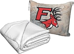 Travel Pillow Blanket 2 in 1,Fairfield University Logo Blanket Pillow Multipurpose Super Soft Bed Blanket Square Throw Pillow for Camping Airplane Car Train Home Decor