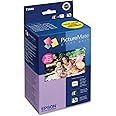 EPSON T584 Standard Capacity Ink & Paper Combo Pack - Glossy (T5846) for select Epson PictureMate Printers, Black; Cyan; Yellow; Magenta