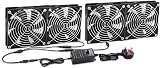 GDSTIME 4 x 120mm AC Powered Fan 220-240V Controller Dual Ball Bearing