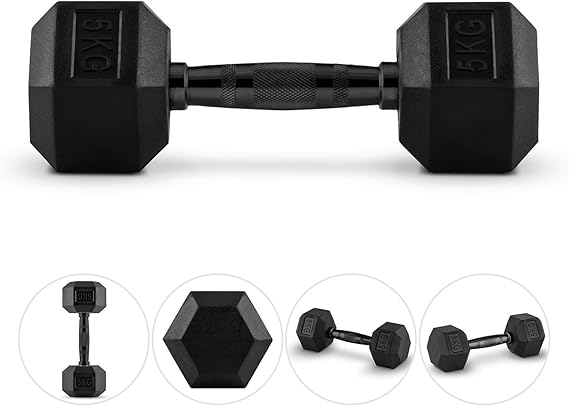 CapitalSports Hexbell Par de Pesas (recubiertas de Resistente Goma ...