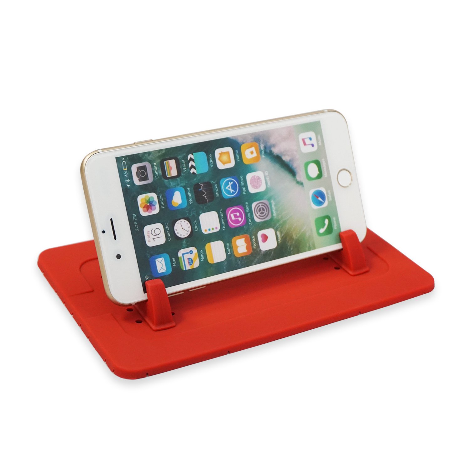 DreamLine Products Car Phone Holder Dashboard Mat - STANDARD Edition, Universal Mobile In Car Phone Mount For All Vehicles Cell Phones GPS, iPhone Plus 8 10 X, Samsung S9, HTC (RED)