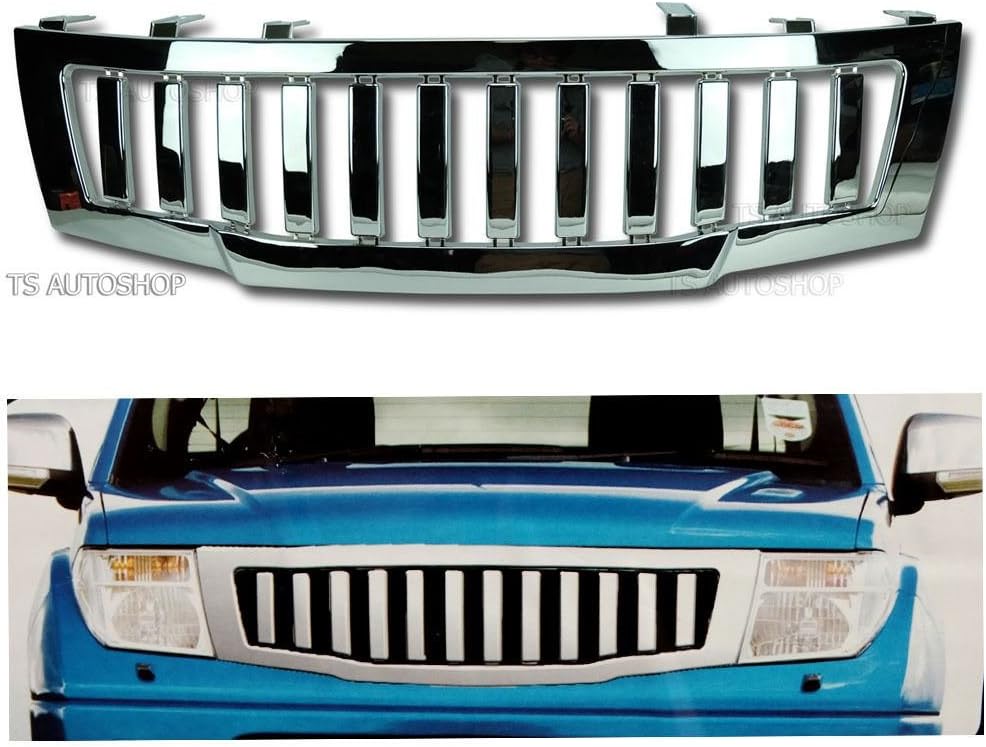 Grille Grill Front Chrome Hammer Fit For Nissan Frontier Navara D40 Pathfinder Truck Pick-Up 2 Door 4 Door 2WD 4WD 2005-2010