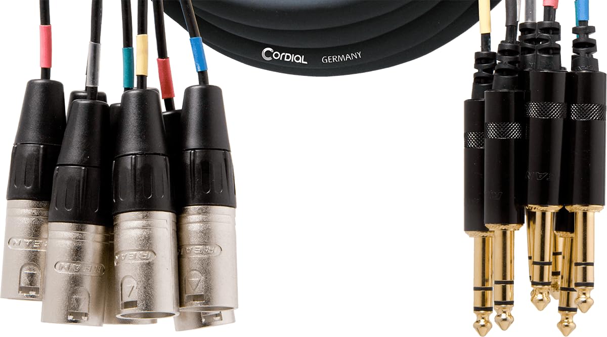 Cordial CML 8-0 MV 3 C Loom Cable (8 x XLR Male / 8 x Jack 6.3 mm stereo, Length 3m)
