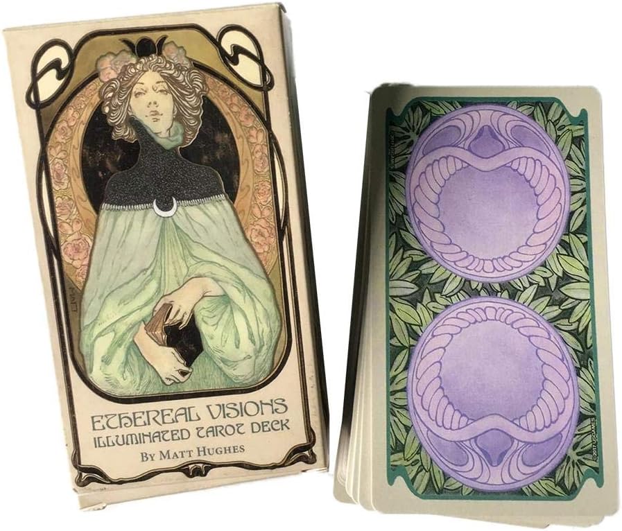 cuffslee 80 Sheets Tarot Cards: Ethereal Visions Illuminated Tarot Tarot Cards