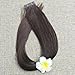 Full Shine 24 inch 20 Pieces 50g Per Package Deak Brown Real Human Hair Extensions Seamless Tape in Extensions Brazilian Remy Hair Skin Weft