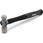 Titan 63308 8oz Ball Pein Hammer, Forged Steel Head, 11" Shock Absorbing Fiberglass Handle with Textured Rubber Grip