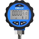 Elitech PG-30Pro Blue Refrigeration HVAC Digital Pressure Gauge -14.5-500 PSI 1/8'' NPT