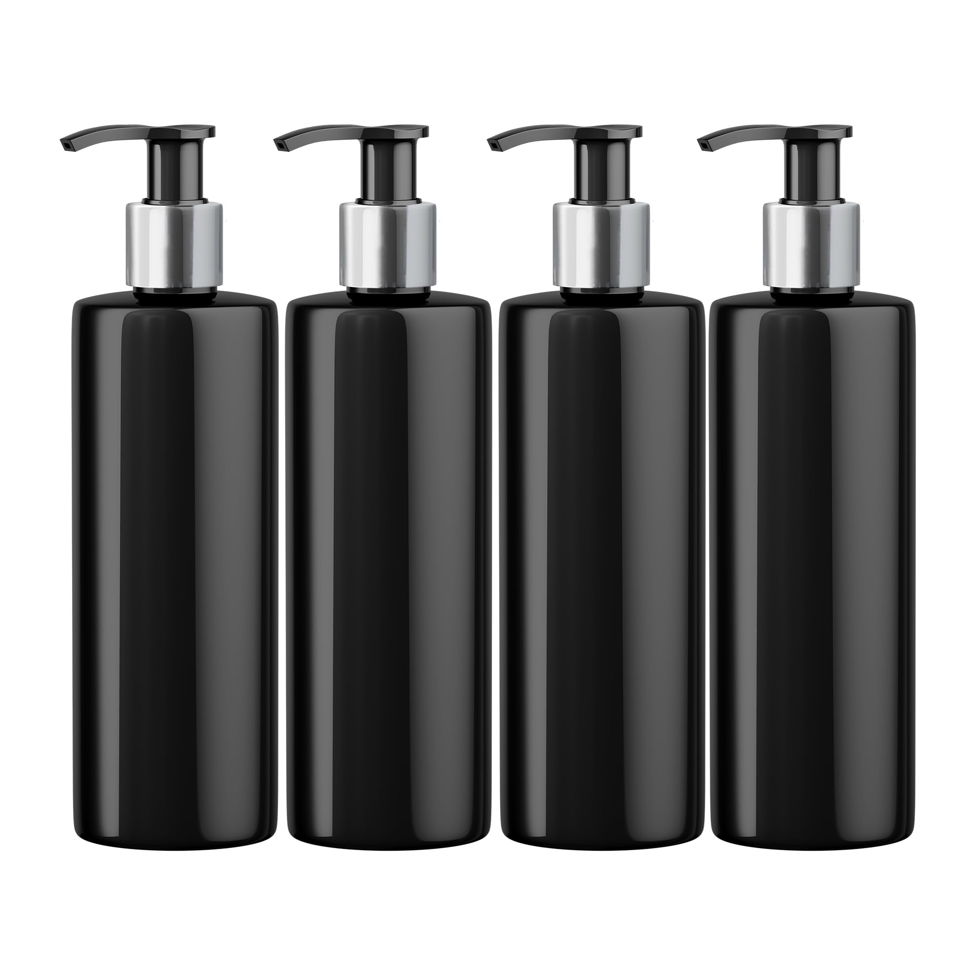 500ml Dispenser Pump Bottle Black PET Plastic Bottle Black/White Lotion Pump Mrs Hinch Customisable DIY Refillable Bathroom Hand Lotion Soap Bottle (4)