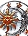 Large Metal Sun Moon Star Wall Art Sculpture Decor for Indoor Outdoor (17