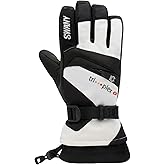 SWANY Men's X-Change Sports Moisture-Wicking Quick-Drying Warm Durable Flexible Leather Winter Gloves