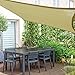 Outsunny 13' x 20' Sun Shade Sail Canopy Outdoor Shade Sail Cloth for Patio Deck Yard with D-Rings and Rope Included, Sand