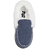 Lucky Brand Boy's Faux Wool A-line House Shoes for Kids, Memory Foam Slippers