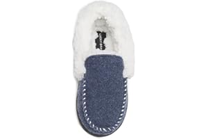 Lucky Brand Boy's Faux Wool A-line House Shoes for Kids, Memory Foam Slippers