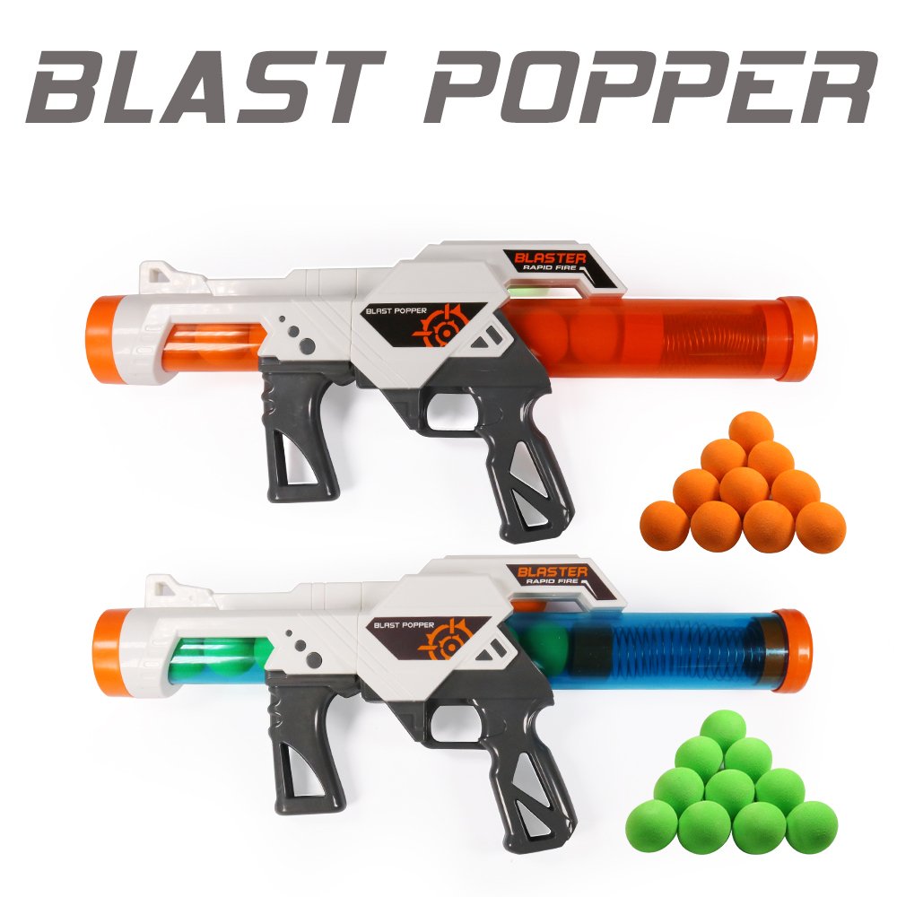 Galleon Exercise N Play 2 PCS Power Popper Gun Dual Battle Pack Foam