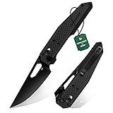 Carbon Fiber Pocket Knife 3.6" with Reverse Flick