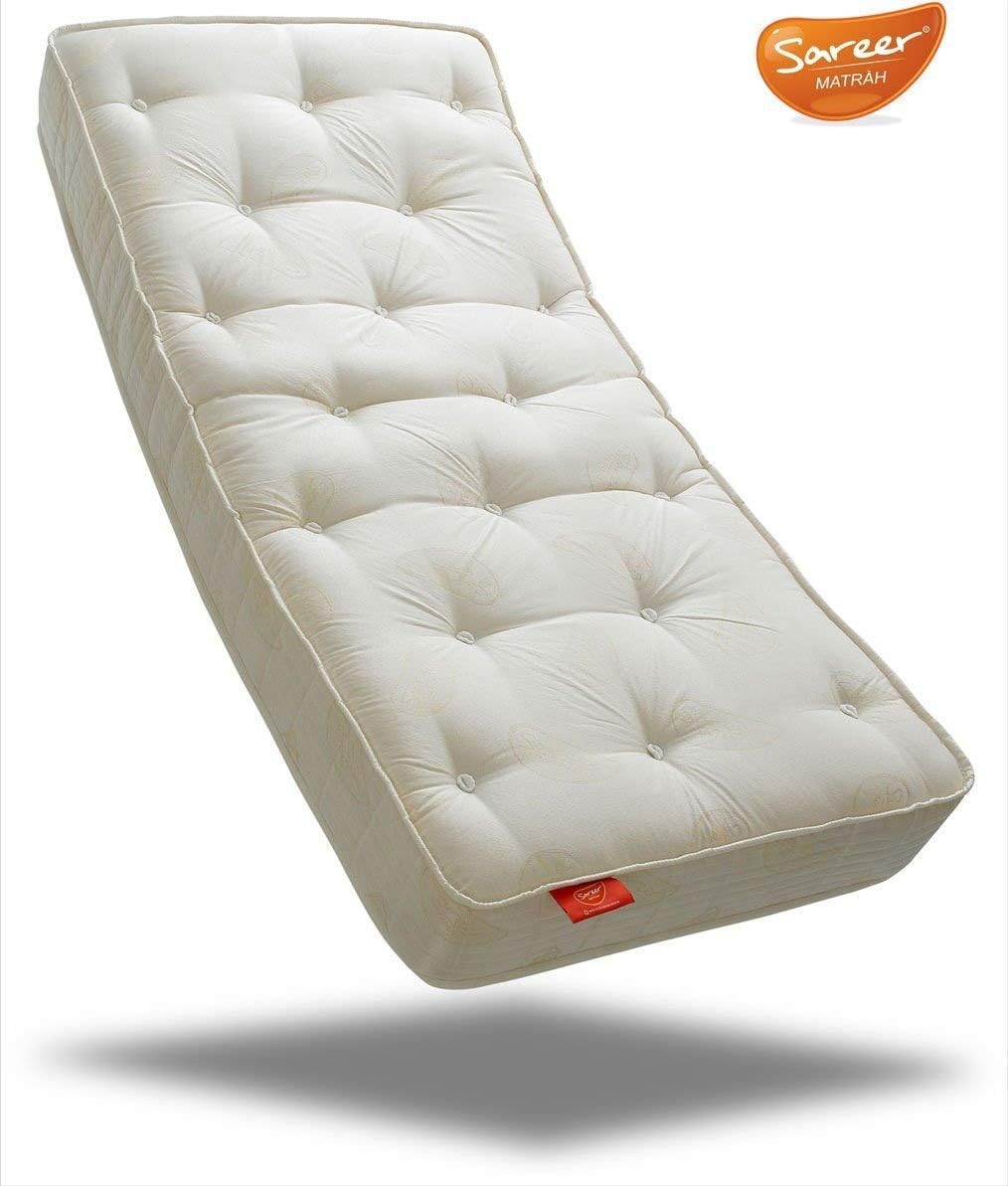 Sareer Pocketo 1500 Pocket Sprung Mattress, Hypo Allergenic, Grey, Single, 3FT