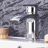 Milano Razor Mono Bathroom Basin Mixer Tap Chrome Solid Brass Single Lever view 2