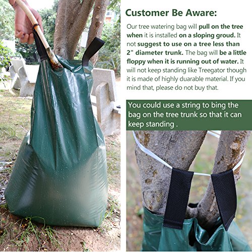 Remiawy Tree Watering Bag, 20 Gallon Slow Release Watering Bag for Trees, Irrigation Bag Made of Durable PVC Material with Zipper (3 Pack 5-8 Hours Releasing Time) - Thumbnail 7