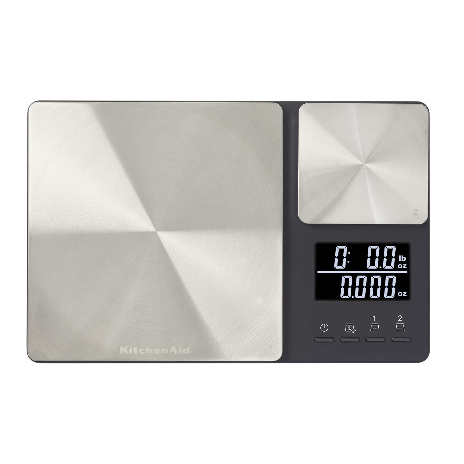 KitchenAid Digital Food Scale with Two Platforms, Weighs Between 5000g and 500g, Black, One Size
