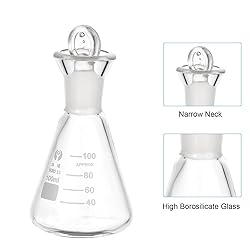 PATIKIL Erlenmeyer Flask, 100ml 3.4oz Narrow Mouth