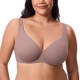 DELIMIRA Minimizer Bras for Women Full Coverage Plus Size Underwire Unlined Supportive Seamless Bra