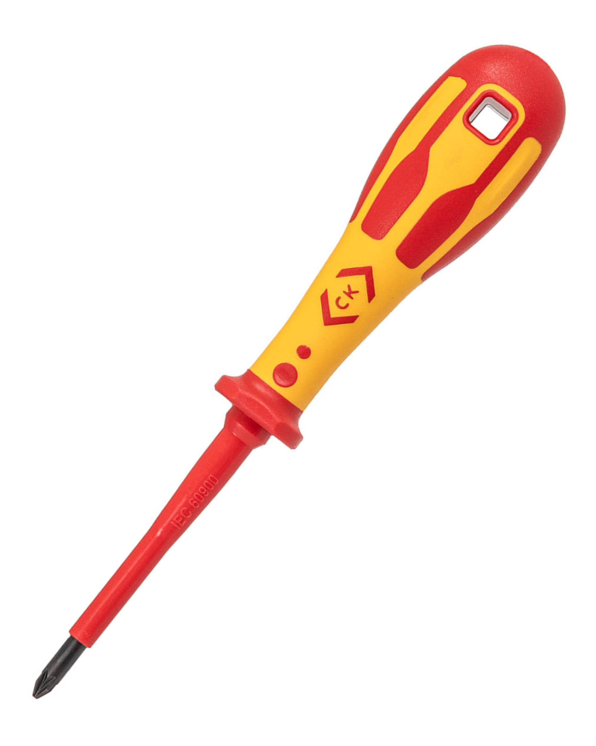 C.K Dextro VDE Pozidriv Screwdriver PZ1 x 80mm, Insulated Screwdrivers for Electricians, Tested to 10,000v, Gripping Precision Tip, Pozi Heavy Duty Screw Driver Electrician, Hand Tools, T49143-1
