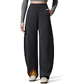 G4Free Smoofit Fleece Lined Women's Baggy Barrel Sweatpants Wide Leg Casual Pants with Pockets