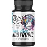Nootropic Brain Supplement for Memory and Focus - Vitamin for Mental Health & Brain Health with L-Theanine, Rhodiola Rosea & Phosphatidylserine - Memory, Mental Clarity & Cognitive Improvement - 60 Ct