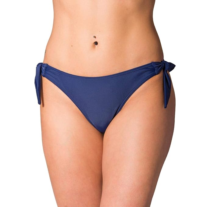 Aquarti Damen Tanga Bikinihose Seitlich Gebunden Brasilian