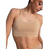 Capezio Womens Capezio Seamless Convertible Longline Bra