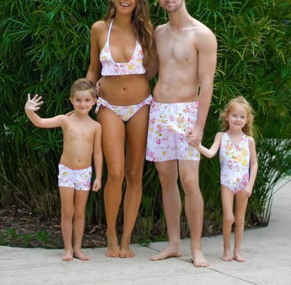 baby boy and dad matching swimwear