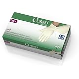 Curad Powder-Free Latex Exam Gloves, Medium, 100 Count