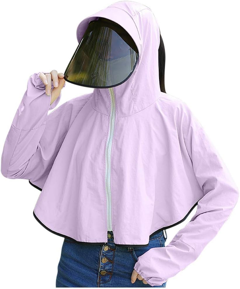 BBesty Protective Face Shield Full Cover Safety Hat with Clear Visor UV Protection Anti Pollution Splashing Proof Outdoor Facial Cover with Cat Ears