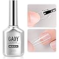 GAOY Nail Glue Gel, 2 in 1 Nail Glue and Base Gel for Acrylic Nails Tips, 16ml Glue Gel for Press on Nails, Nail Lamp Needed