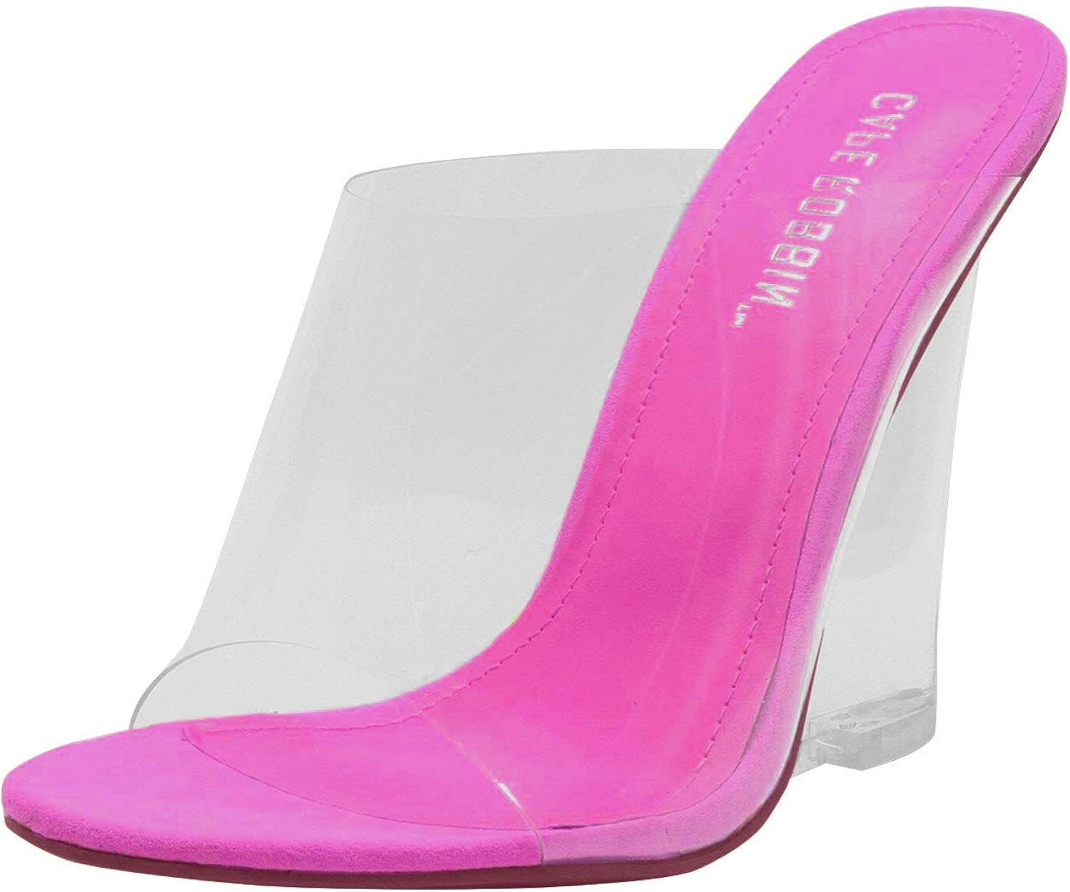 clear block heels 3 inch