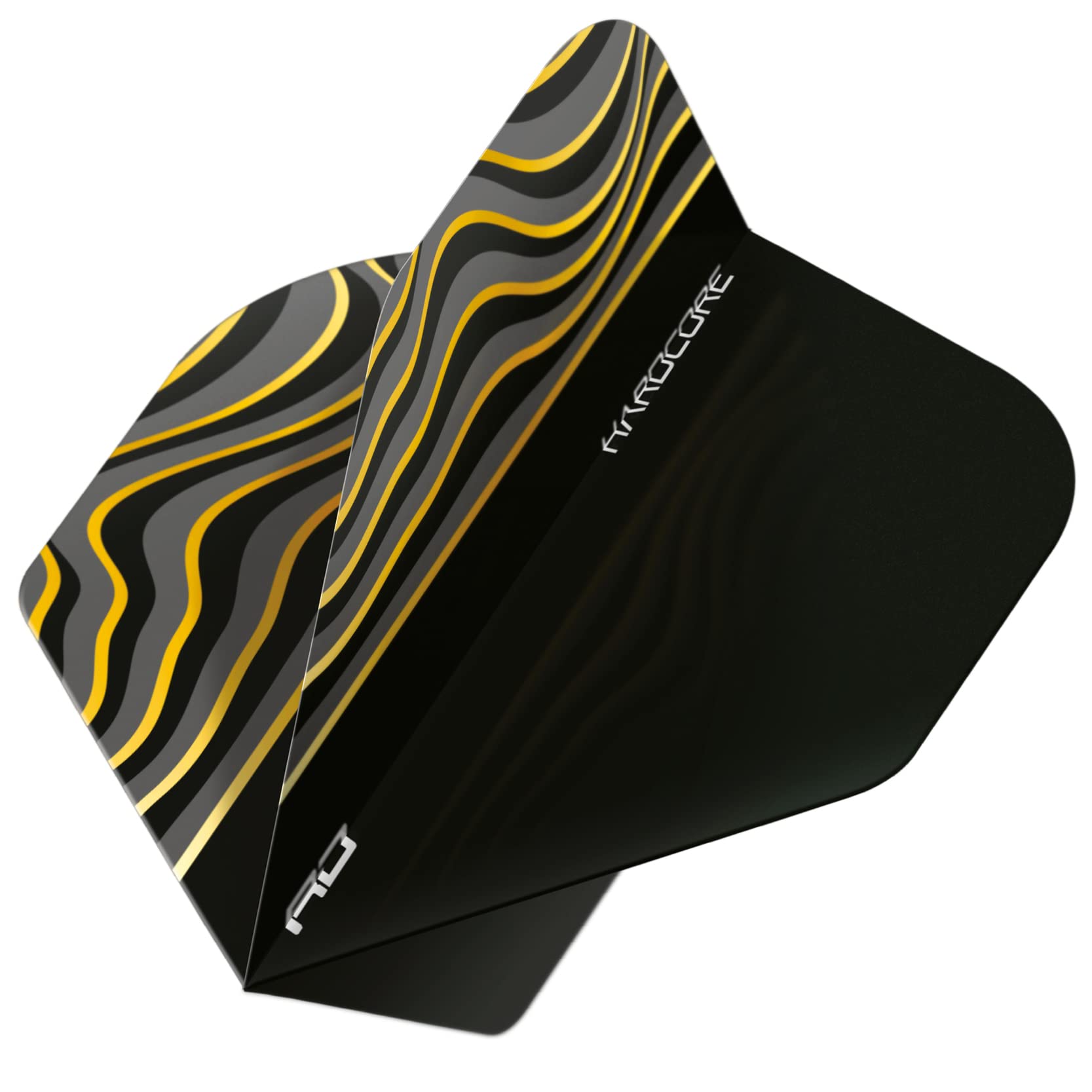 RED DRAGON Hardcore Radical Black Wave Dart Flights - 4 Sets Per Pack (12 Dart Flights in Total)