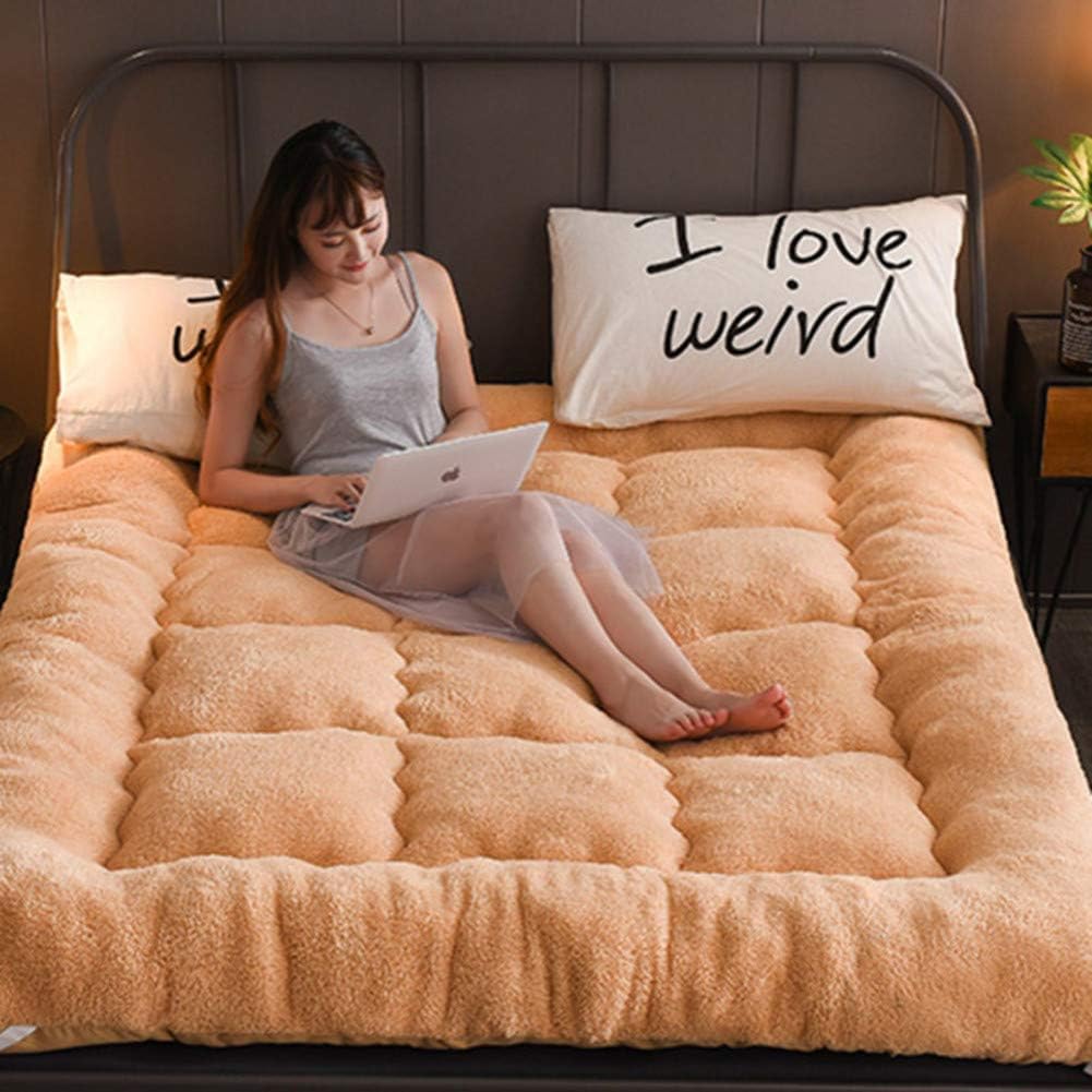 Sleeping Tatami Floor Mat Soft, Premium Thick Mattress Pad Foldable Roll Up Japanese Floor Futon Quilted Mattress Topper for Student Dormitory-b Queen