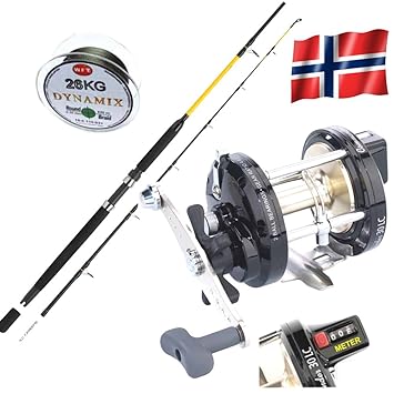 Angelset Penn WFT Norwey Combo Rute + Multirolle mit Zählwerk + Schnur 350m