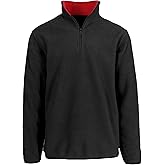 JH DESIGN GROUP Men’s Quarter Zip Thermal Fleece Pullover Long Sleeve Sweatshirt Mid Weight Sweater in 6 Colors