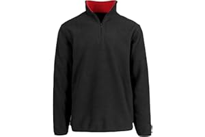 JH DESIGN GROUP Men’s Quarter Zip Thermal Fleece Pullover Long Sleeve Sweatshirt Mid Weight Sweater in 6 Colors